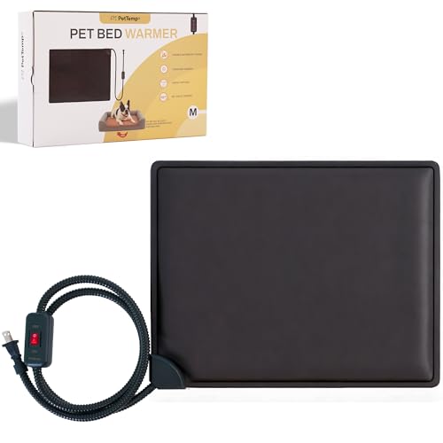 Cat Bed Warmer 15.5 x 12.5 in, Indoor Heated Pad Insert for Cats, Kittens & Small Dogs, Turns Any Pet Bed Into a Cozy Waterproof Heating Mat, Safe Thermostat & Chew-Resistant Cord - size: M: 15.5" x 12.5''