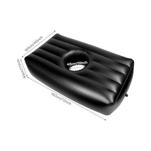 BBL Bed After Surgery for Sleeping, Inflatable Mattress with Hole, Brazilian Butt Lift Recovery Pillow Post Surgery, Air Mattress Sofa Couch for Home, Post-Operative Recovery Beds - color: Black