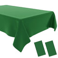 2 Pack Dark Green Plastic Tablecloths Disposable Tablecloths Dark Green Table Cloths for Parties Birthdays Restaurants Weddings,Picnics,Fits 6 to 8 Foot Rectangle Tables (54 * 108 Inch) - color: Solid Deep Green, size: 54" x 108" Rectangular (2 Pack)