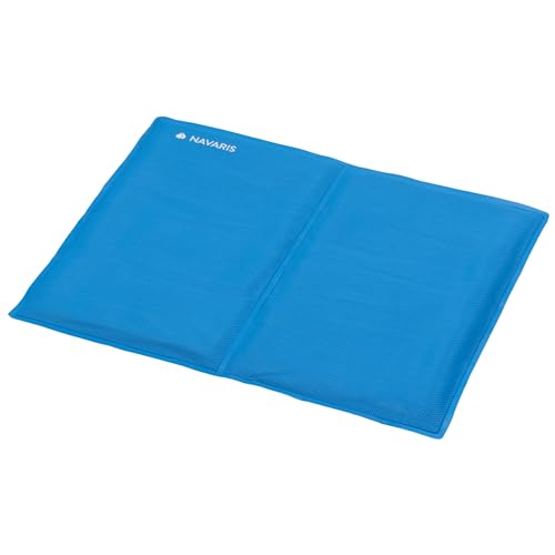 Navaris Gel Pet Cooling Mat with Durable Textiline Cover - Cool Pad for Dog or Cat - Cooler Bed Mats for Dogs or Cats - 15.7" x 9.7" x 0.2" (40 x 50 x 0.5 cm) - size: 40 x 50 cm