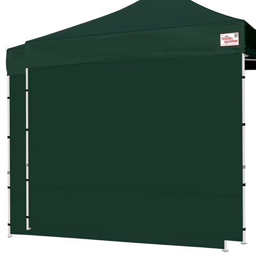Tradesparker 10x10 Pop Up Canopy Wall with Zipper, 86 inch Height Instant Canopy SunWall Tent Sidewalls for 10x10 Pop Up Tent,2 Pack Sidewall Only,Forest Green - color: Forestgreen, size: 10FT*2
