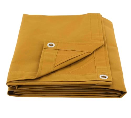 Mytee Products 6' x 8' Tan Canvas Tarp 12oz Heavy Duty Water Resistant - color: Tan (1 Pc), size: 6' x 8'