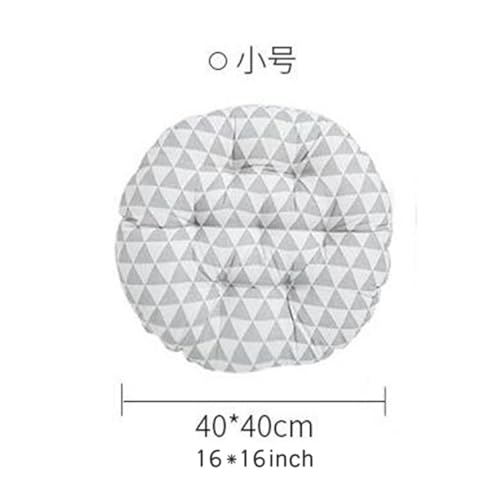 Boho Round Chair Cushion 16" Soft Thick Seat Cushion Outdoor Bistro Floor Sofa Pads Colorful Leaf Ergonomic Support Cushions for Dining Chairs, Garden Patio, Home, Office Car - color: Grey
