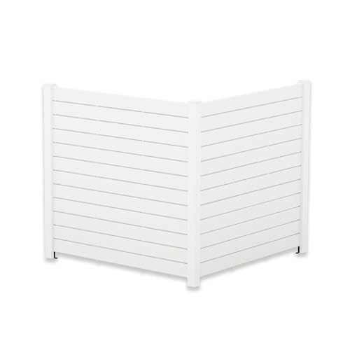 Kozyard Ground Mounting Kit for 2-Panel Privacy Screens – Perfect for Securing to Concrete – Helps Hide Clutter and Keep Your Outdoor Space Neat – Fits Both White & Black Panels - color: Accessory for 2Panels
