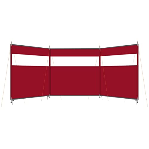 Camping Windbreaks，Beach Windshield Shelter, Outdoor Privacy Shield with Top Window, for Garden Charcoal Grills BBQ Picnic(Red,4.4m) - color: Red, size: 4.4m