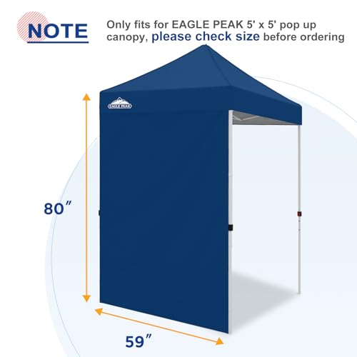 EAGLE PEAK Canopy Sidewall for 5x5 Pop Up Canopy Frame, Single Side Wall Panel Only (Fits 5x5 Straight Leg Frame, Canopy Top or Frame NOT Included), Dark Blue - color: Dark Blue