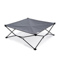 Coolaroo On-The-Go Elevated Dog Bed - Foldable Pop-Up Travel Dog Bed with Breathable, Moisture-Resistant Fabric, Carry Bag Included, Lightweight & Portable, Steel Gray, Extra Large - color: Steel Grey, style: King