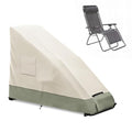 Zero Gravity Chair Cover,Outdoor Heavy Duty 600D Waterproof Zero Gravity Lounge Chair Cover,Patio Folding Zero Gravity Recliner Cover.Beige & Green,39" L x 26" W x 45" H. - color: Beige & Green, size: 39" L x 26" W x 45" H