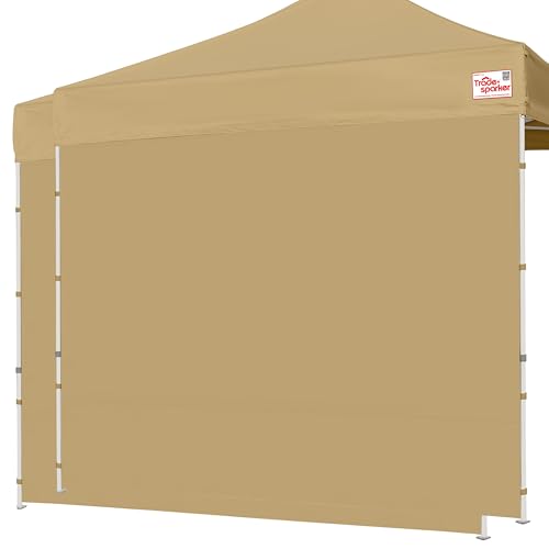 Tradesparker 10x10 Pop Up Canopy Wall with Zipper, 86 inch Height Instant Canopy SunWall Tent Sidewalls for 10x10 Pop Up Tent,2 Pack Sidewall Only,Khaki - color: Khaki, size: 10FT*2