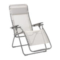 Lafuma Futura LFM3118 8548 Zero Gravity Outdoor Steel Framed Lawn Patio Recliner Folding Lounge Chair with Batyline Canvas, Seigle Grey - color: Grey (Seigle), style: Futura Zero Gravity