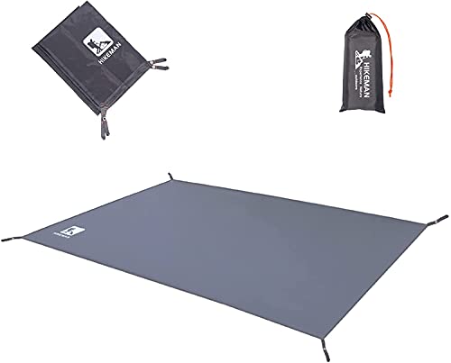 Hikeman Tent Footprint - Waterproof Camping Tarp, Heavy Duty Tent Floor Saver, Ultralight Ground Sheet Mat for Hiking, Backpacking, Hammock, Beach - Storage Bag Included(M-83”x55”) - color: Grey,140x210cm, size: Medium