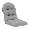 QILLOWAY Outdoor High Back Chair Cushion for Adirondack, All Weather Rocking Chair Cushions Thick Padded Replacement for Patio Furniture,Grey - color: Grey