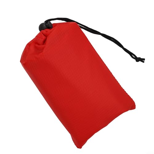 210T Polyester Camping Tarps, Waterproof Rain Fly Sun Shade Shelters With 6 Tie Points For Hiking Backpacking Beach Picnic(Red 140x200CM) - color: Red 140x200cm