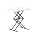 FanttikOutdoor Folding Table 2-Second One-Hand Height Adjustment, 3 Settings, Ultra-Thin 3.2" Fold, No Assembly, TV Tray Laptop Desk 28 inch, 1 Pack, White Zeta X1 Pro - color: Granite White