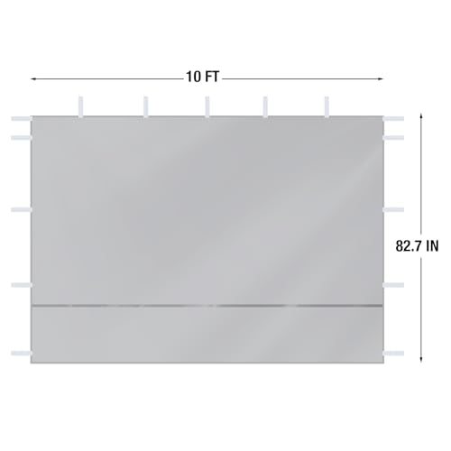Canopy Sidewall for 10x10,10x20 Pop up Canopy Party Tent, UV Protection and Waterproof for Outdoor Event Tents, Vendor Booths, for Backyard, Patio, Camping (1 Sidewall, Frame Not Included, Grey) - color: Gray, size: 10'x10', 1 Sidewall