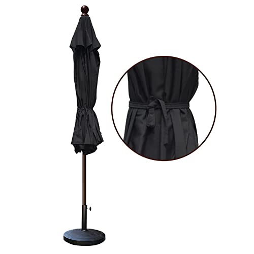 EliteShade USA 10-Year-Non-Fading 9Ft Market Patio Umbrella, UPF 50+ UV Protection Performance Sun Umbrella, Heavy Duty Commercial Grade Outdoor Table Umbrella with Crank & Tilt, Windproof Vented Top for Garden, Pool, Deck and Outdoor Playsets, Black - co