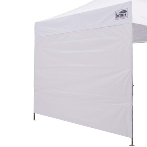 Eurmax USA 10x6.4 Pop Up Canopy SunWall-UV Protection for Tents,Blocks Sunlight&Wind,Water Resistant Side Wall Only,Easy Hook & Loop Installation,Fit for 10FT Straight Leg Shelters&Gazebo,White - color: White, size: 10x6.4
