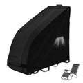 Kovshuiwe Outdoor Folding Chair Cover 420D Waterproof, Folding Chair Storage Covers All Weather,Zero Gravity Chair Cover with Storage Bag 165x65x110cm(LxWxH)