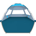 COMMOUDS Beach Tent Sun Shade for 3/4/6/8 Person, UPF 50+ Beach Sun Shelter Canopy Tent, Lightweight, Easy Set Up and Carry - color: Blue, size: 8 Person