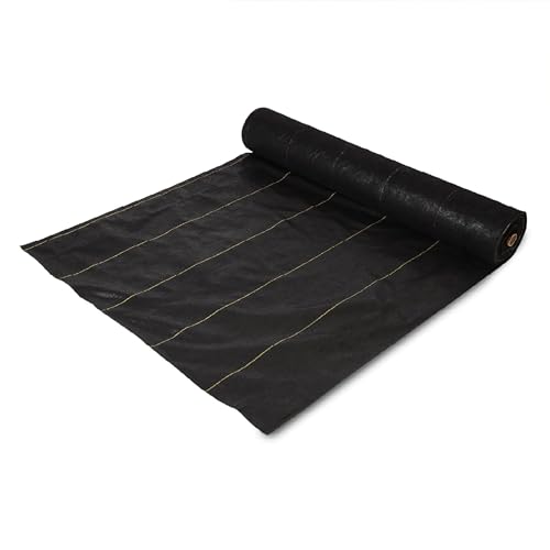 Dewitt 3-Pack Sunbelt Weed Barrier Fabric 3.2 oz, 6 x 300 Feet – Heavy-Duty Ground Cover Mat for Greenhouse Floors, Garden Rows, Raised Beds, Yard Gardening, and Outdoor Landscape Protection - size: 3 Pack, style: 6' W x 300'
