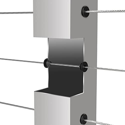 BLIKA 100 Pack Cable Railing Rubber Grommets for 1/8" 5/32" 3/16" Cables for Metal Cable Railing Posts, 1/8" Cable Railing Grommet, Cable Railing Protective Sleeves for Metal Posts, BL10-L