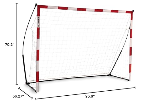 QUICKPLAY Portable Official Handball Goal 3x2m – with Weighted Base & Rubber Feet Based on KICKSTER Technology – Quick Setup for Indoor Training – Includes Carry Bag - style: 2.4 x 1.7M