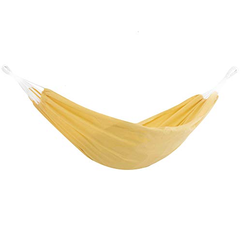 Vivere Double Brazilian Polyester Hammock - 450 lb Weight Capacity - color: Yellow