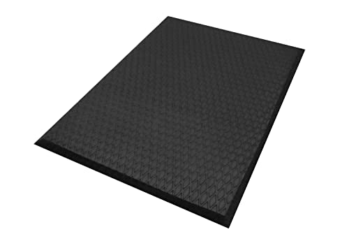 Hudson Exchange (2'x6') MaxCush Anti-Fatigue Comfort Industrial Ergonomic Mat Black - size: 2'x6'