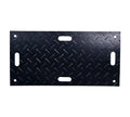 Mytee Products 4Pcs 2' x 6' Ground Protection Mats w/ 6 Pcs Single Connectors - Diamond Plated Tread Design High Density Polyethylene Mat, Easily Supports 35 Ton Loads on Lawns, Dirt - size: 4 - Pack