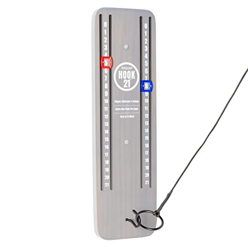GoSports Hook 21 Ceiling Mount Ring Swing Game - Choose Your Color - Play Indoors or Outdoors - color: Gray