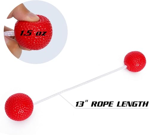 KH Ladderball Balls Set Replacement Balls Ladder Toss Game Balls Soft Golf Balls Safe for Kids(6 Pack) - color: Red,Blue