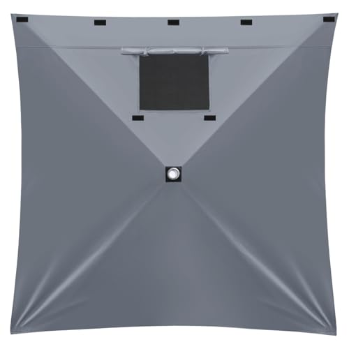 MASTERCANOPY Wind Screen Side Panel with Window for 10x10 Escape Screen Shelter Canopy Tent - Weatherproof, UV Resistant Sun Shade Attachment Accessory (Gray, 1 Pack) - color: Gray, size: 10x10