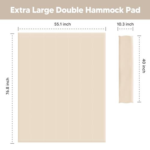SUNCREAT Outdoor Portable Hammock Pad, 2 Person Polyester Hammock Pad, Beige - color: Beige