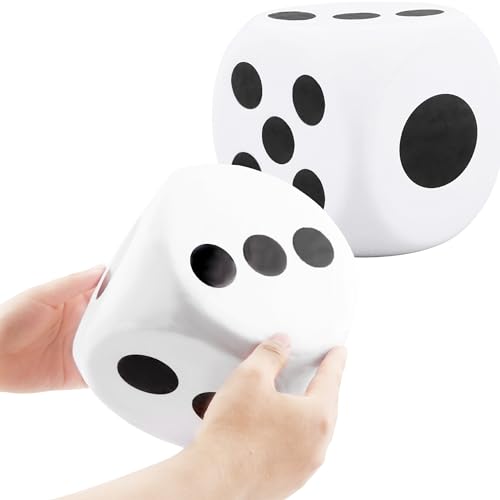 2 Pieces 6 Inches Large Foam Dice Set Giant Foam Dice Soft Dot Dice Toy for Family Educational Toys Parent Child Board Games Nights Casino Themed Party Decoration (Color Set 1) - color: Color Set 1