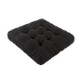 Meditation Floor Cushions, Thickened Floor Pillow for Adults, Large Square Pillows Seat Cushion for Tatami Living Room Yoga, Memory Sponge Block Added, 22x22 Inch, Black