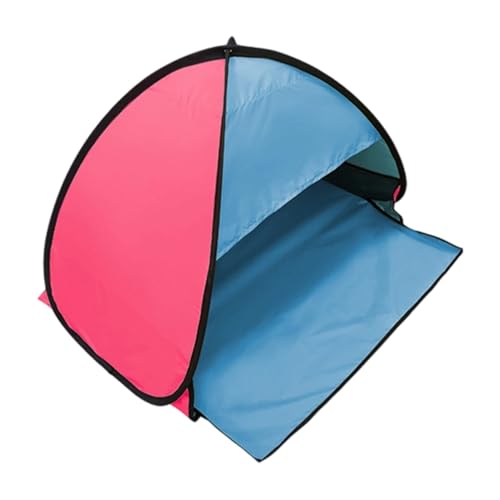 Head Sun Shelter Tent, PopUp Beach Shade Sun Protection Face, Pet Beach Tent, Instant Protection Canopy, Windproof Waterproof Small Breathable Portable for Camping - color: Red and blue