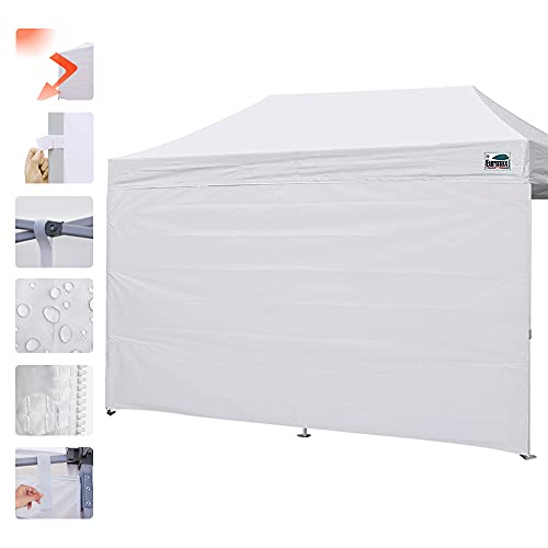 Eurmax USA 10x20 Pop Up Canopy SunWall-UV Protection for Tents,Blocks Sunlight&Wind,Water Resistant Side Wall Only,Easy Hook & Loop Installation,Fit for 20FT Straight Leg Shelters&Gazebo,White - color: White, size: 10x20