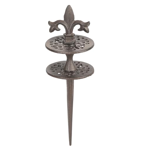 Sungmor Vintage Cast Iron Garden Hose Guide - Heavy Duty Hose Guide Stake for Lawns & Yard,Decoration Stake,Outdoor Water Pipe Decor - color: Style B
