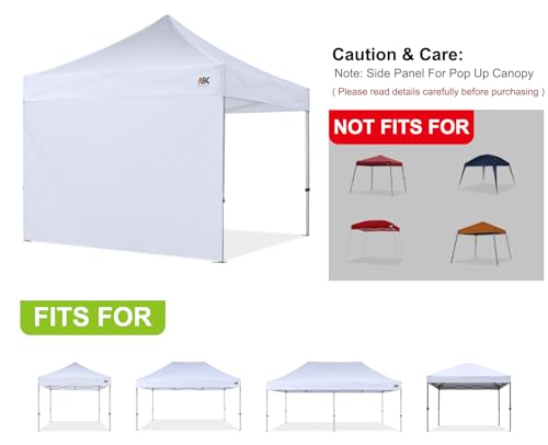 ABCCANOPY Instant Canopy SunWall 10x10 FT, 1 Pack Sidewall Only, No Frame or Top, Gray - color: Gray, size: 10x10
