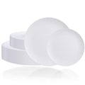 WONDERFUL 32pcs White Plastic Plates Reusable Unbreakable Dinnerware Set Dishes Set Dishwasher Safe Outdoor Plates Includes:16 Dinner 10" and 16 Dessert Plate 7.3" Ideal for Wedding/Mothers Day - color: White