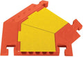 Checkers 5 Channel Industrial Drive Over Cable Protector Right Turn for 1.25" Lines, 40k/Axle Load Capacity Hose and Cable Ramp for Heavy Duty Equipment, Made in the USA, Yellow/Orange, CPT5X125-R-Y/O - size: 40k/Axle Load Capacity, style: Right Turn
