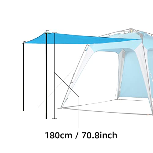 Pop Up Canopy Sun Shelters Shade Tent Pop Up 8.2' X 8.2' - Instant Portable Sports Cabana Umbrella, Easy Set-up and Take Down, with Sun Protection and One Shade Wall Included (Awning Blue) - color: Blue