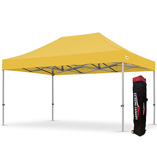Extreme Canopy Commercial Heavy Duty Aluminum Instant Popup Canopy Tent (Yellow, 10ft x 15ft) - color: Yellow, size: 10ft x 15ft