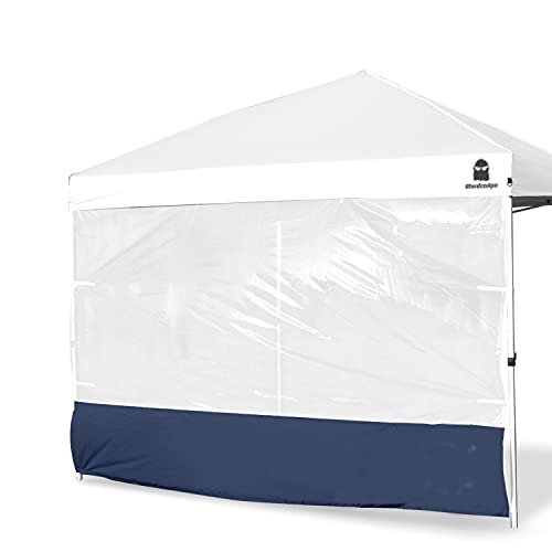 Clear Sidewall Splicing Transparent Canopy Sunwall for 10x10 Pop Up Canopy (Navy-Upgrade) - color: Navy - Spliceable