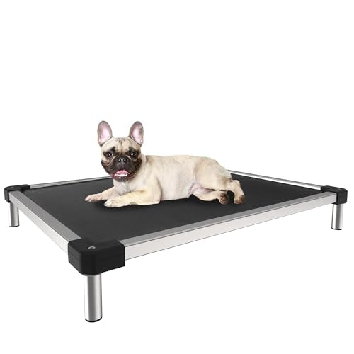 FXW TitanNest Chew-Proof Elevated Dog Bed, Raised Cot for Indoor/Outdoor/Camping Use, Durable & Waterproof Cooling Pet Bed for Extra-Small Dogs, 29.0" L x 18.0" W x 4.5" H, Black - size: X-small Dog (29.0"l X 18.0"w X 4.5"h)