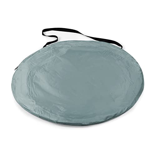 PICNIC TIME Manta Portable Beach Tent, Fully-Assembled Pop Up Tent, Beach Shade and Sun Shelter, Instant Outdoor Shade with Carrying Bag for Outdoors and UPF50+ UV Protection (Gray with Black Accents) - color: Gray