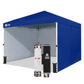CROWN SHADES 10X10 Commercial Instant Canopy Pop Up Tent with Center Lock, 300D Fabric, 4 Sidewalls, Sto'N Go Bag, Navy Blue - color: Navy Blue, size: 10x10 Classic