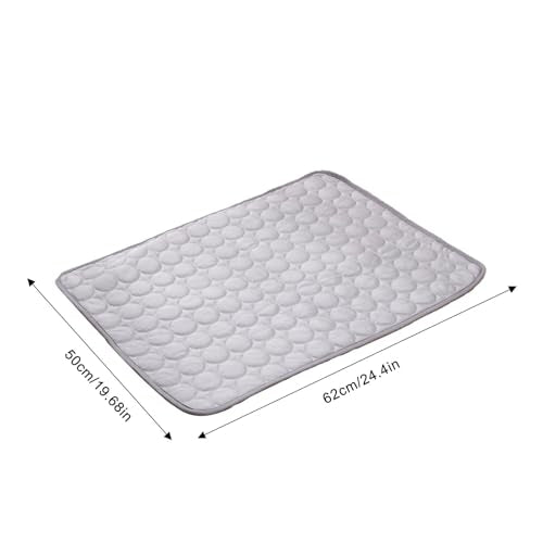 Puppy Cooling Pad - Pet Summer Mat, Gel Comfort | Pressure-Activated Dog Cushion, Portable Sofa Blanket, Washable Crate Rest, Lightweight Kennel for Hot Weather - color: Light Gray, size: M