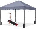 COOSHADE Durable Easy Pop Up Canopy Tent 10x10Ft, with 4 Sandbags(Grey) - color: Gray, size: 10x10Ft