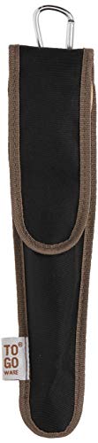 To Go Ware To Go Ware Reusable Bamboo Travel Utensils with Carrying Case & Carabiner Clip | Bamboo Utensils | Eco Friendly - color: Hijiki